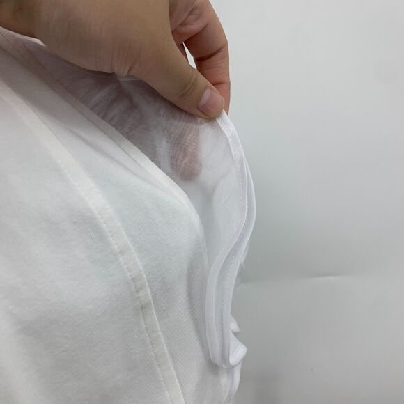 Nic + Zoe Sleeveless Blouse Womens PL Petite Large White Stretch Ruffled V Neck - Picture 5 of 12